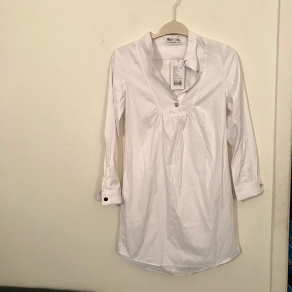 LNK Landscape White Dress Button Back Closure - Picture 1 of 8